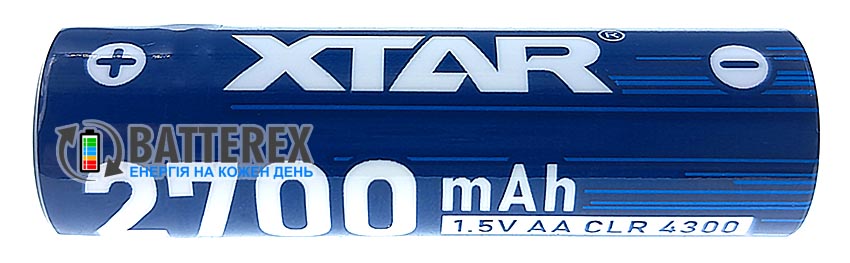 AA Li-ion XTAR 4300mWh 2700mAh 1.5V CLR