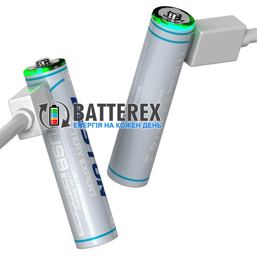 Купити АAА USB Type-C акумулятор на 1.5V Beston 600mWh 400mAh