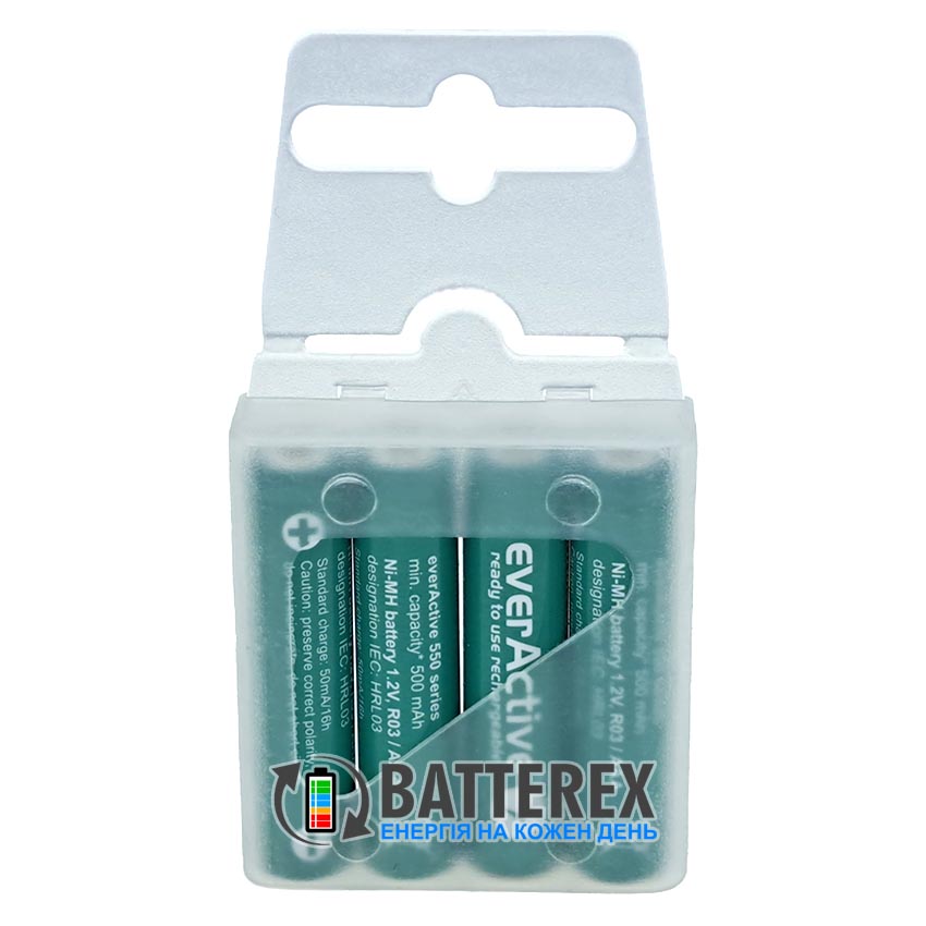 AAA Everactive Infinity Line 550 mah на 3000 циклов, упаковка 4 шт. в пластиковом кейсе