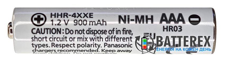 Акумулятор AAA Panasonic Evolta 900mah 1.2V HHR-4XXE NiMH Акумулятор AAA Panasonic Evolta 900mah 1.2V HHR-4XXE NiMH