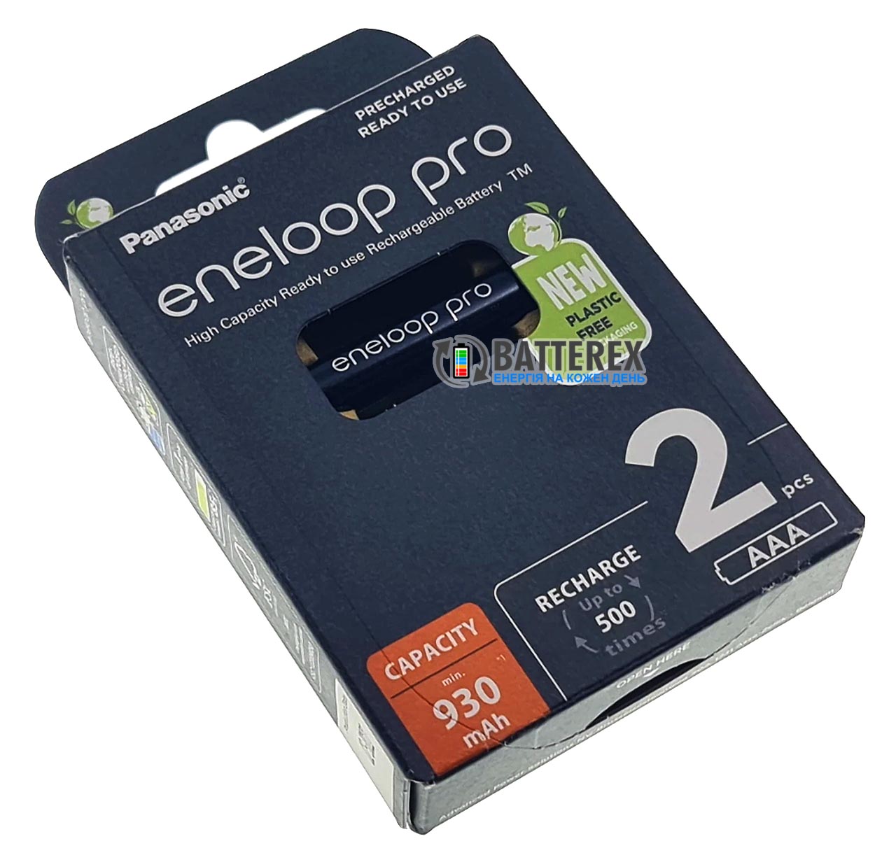 Аккумуляторы AAA Panasonic Eneloop Pro 980mah EcoBox 2 шт