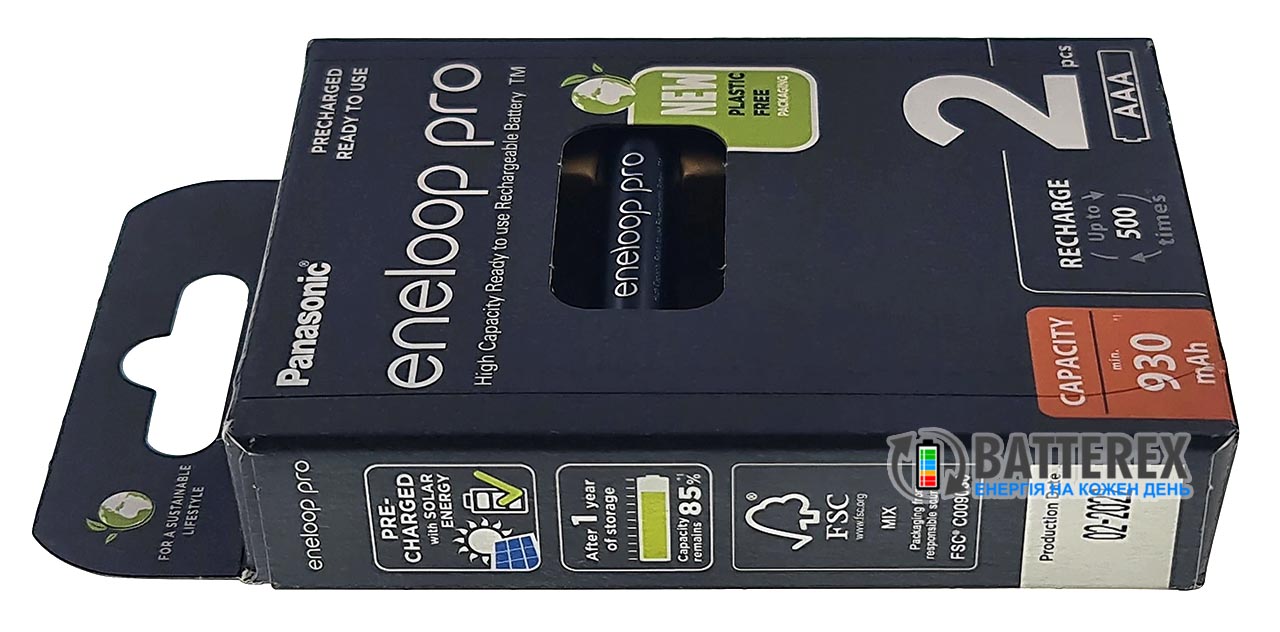 AAA Panasonic Eneloop Pro 980mah BK-4HCDE 2BE EcoBox