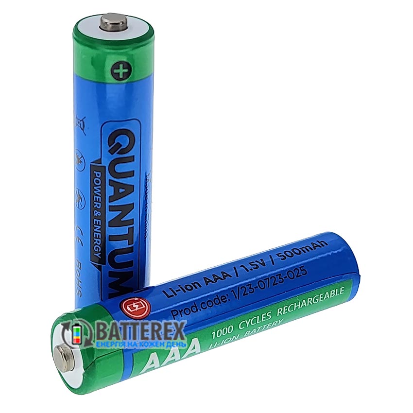 AAA Li-ion Quantum 500mAh 1.5V