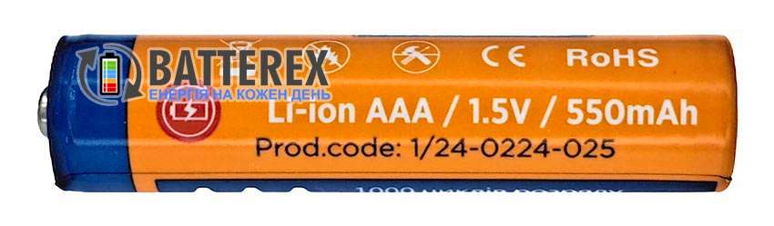 AAA Li-ion Quantum 550mah 1.5V USB Type-C