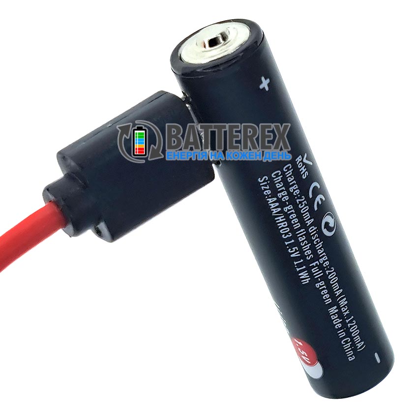 AAA Li-ion Soshine 1.5V 1100mWh Protected USB Type-C