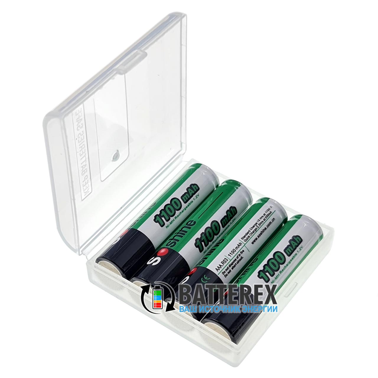 AAA Soshine 1100 mah - 4 акумулятори з боксом у фірмовій упаковці