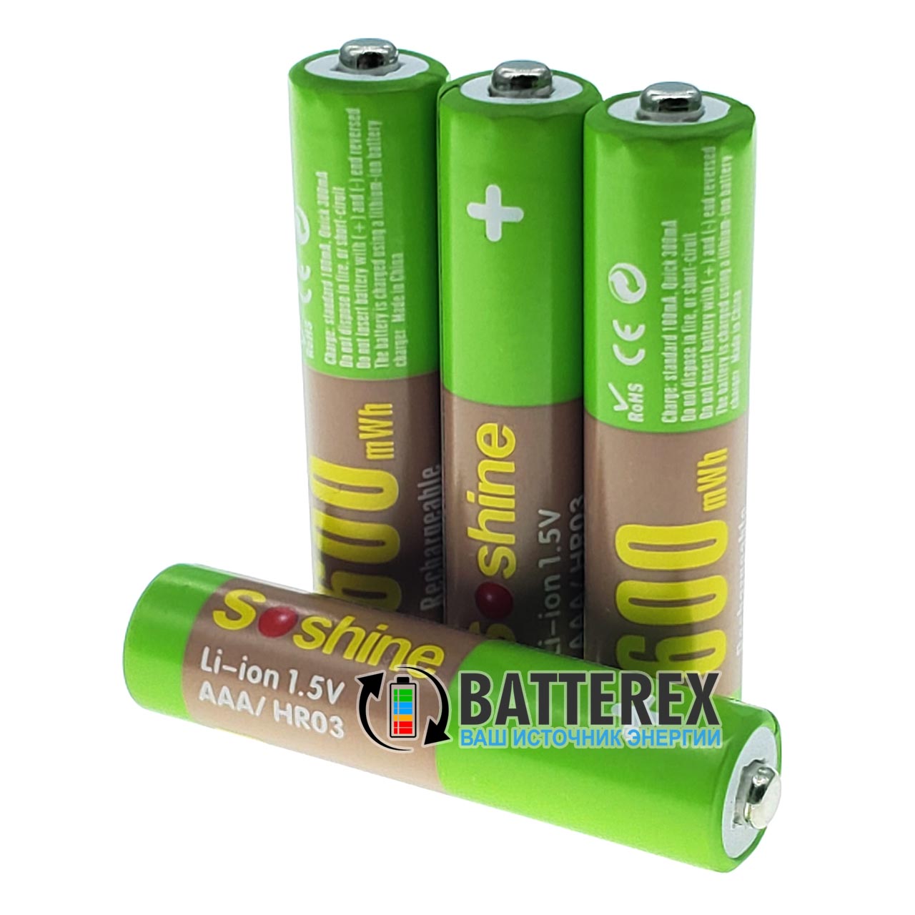 AAA Li-ion Soshine 600mWh 1,5 AAA Li-ion Soshine 600mWh 1,5