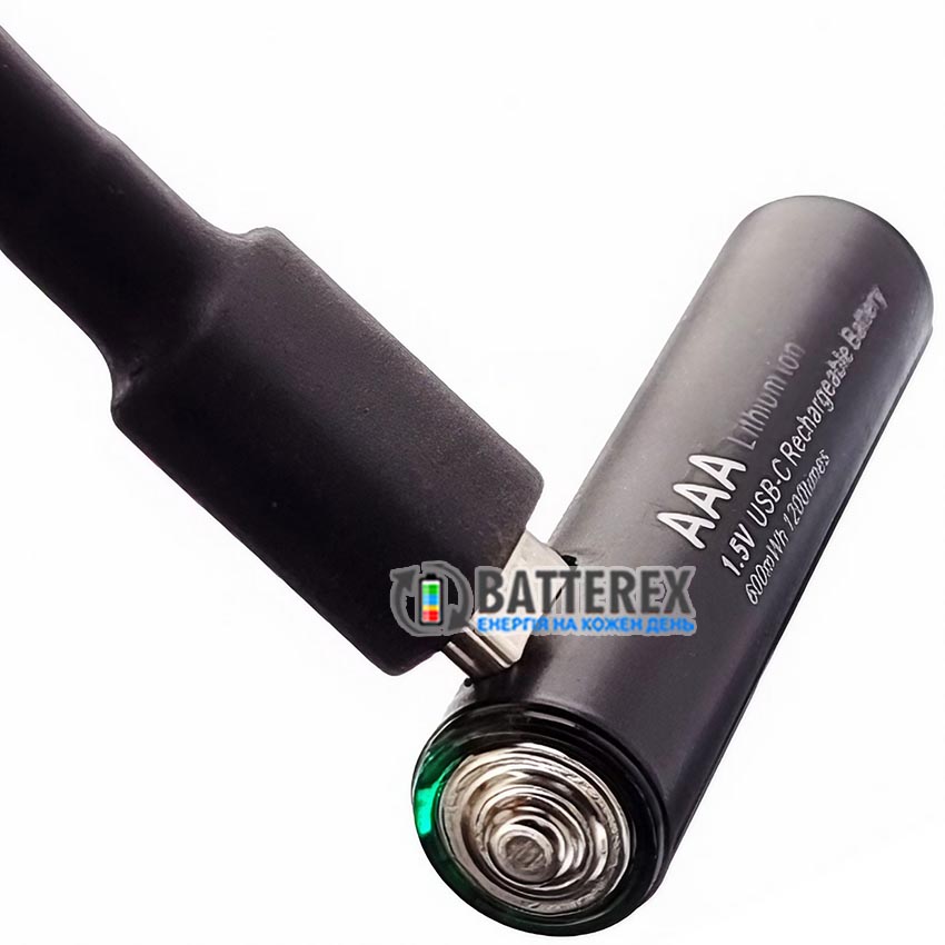 Аккумуляторы AAA Li-ion Soshine 1.5V 600mWh с зарядкой от USB Type-C