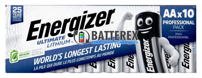 AA Energizer Ultimate Lithium L91 AA10 1.5V 3500mAh