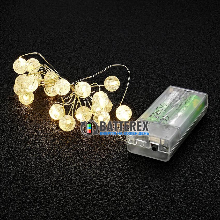 Новогодний набор из 24х щелочных батареек GP Super Alkaline G-TECH 12xAA LR6 + 12xAAA LR03 + LED-гирлянда 2м