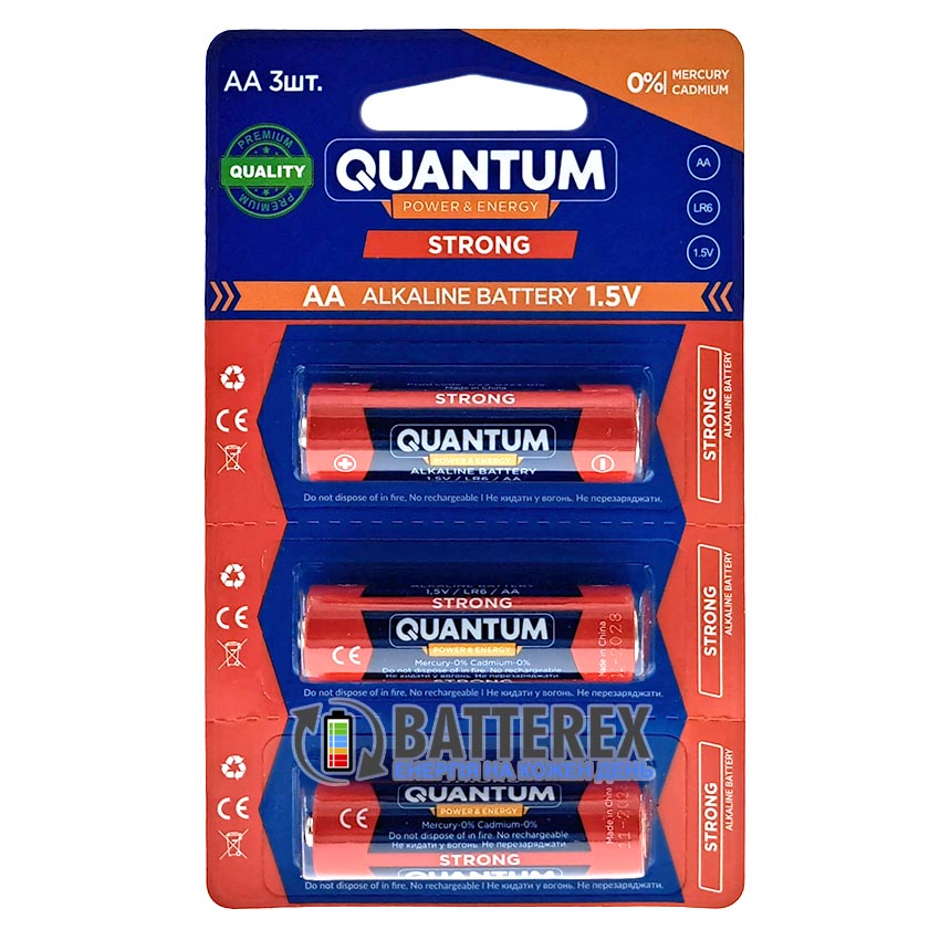 Батарейки щелочные AA Quantum Strong Alkaline LR06 1.5V