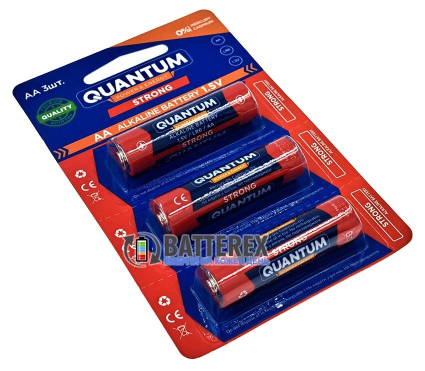 Батарейки пальчиковые щелочные AA Quantum Strong Alkaline LR06 1.5V