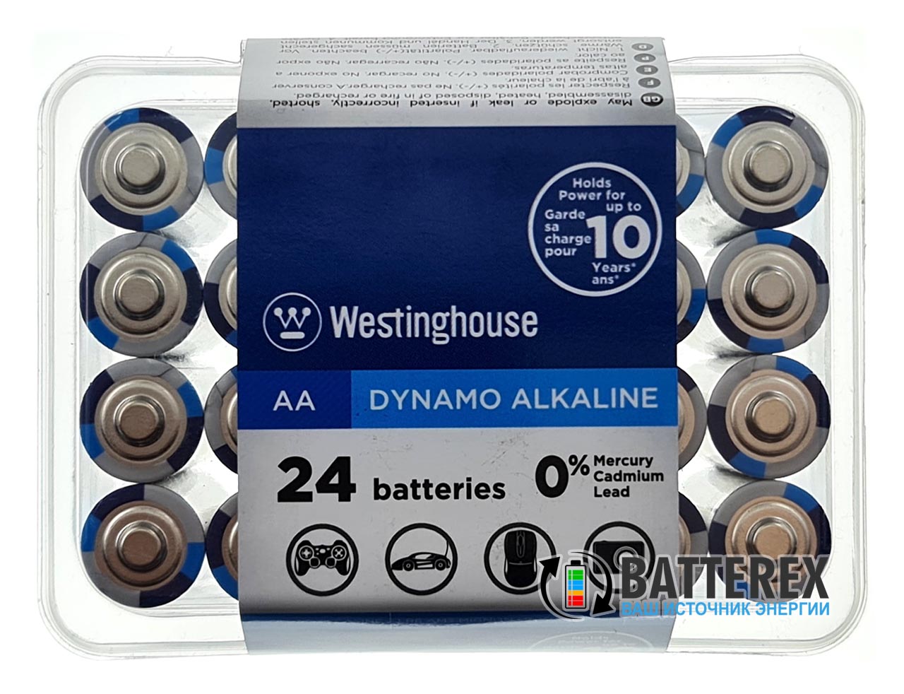 Батарейки щелочные АА Westinghouse Dynamo Alkaline LR6 1.5V упаковка 24 шт