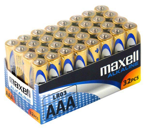 Батарейки AAA Maxell Alkaline LR03 1.5V упаковка 32 шт