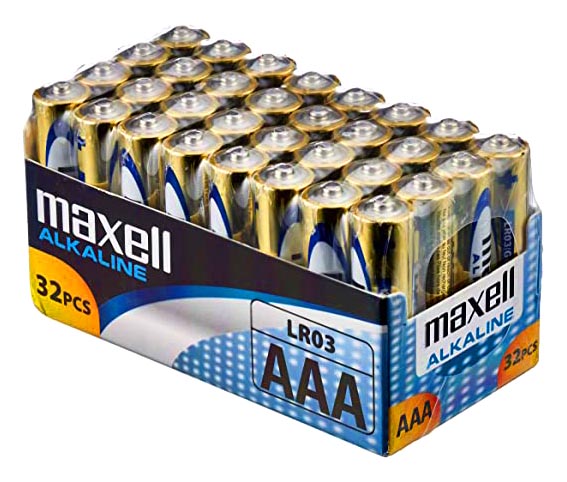 Батарейки AAA Maxell Alkaline LR03 1.5V упаковка 32 шт