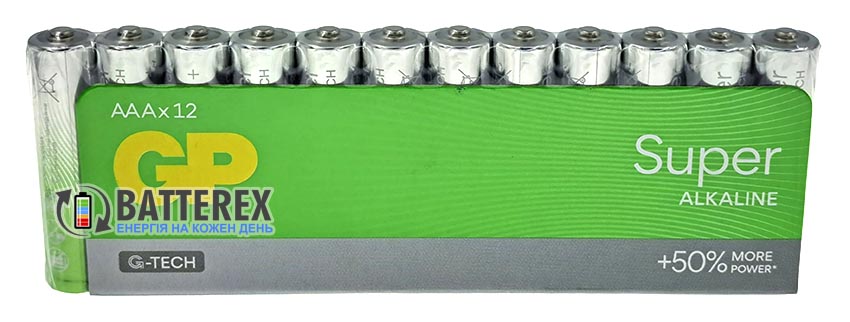 Батарейки щелочные AAA GP Super Alkaline G-TECH LR03 1.5V