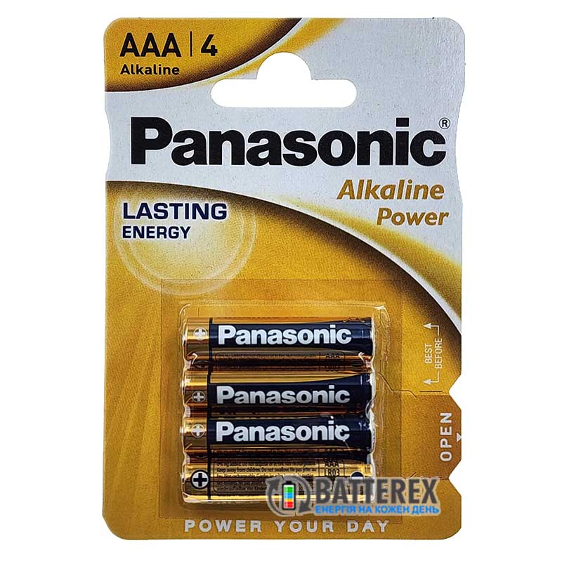 Батарейки лужні АAА Alkaline Panasonic Power LR03 1.5V