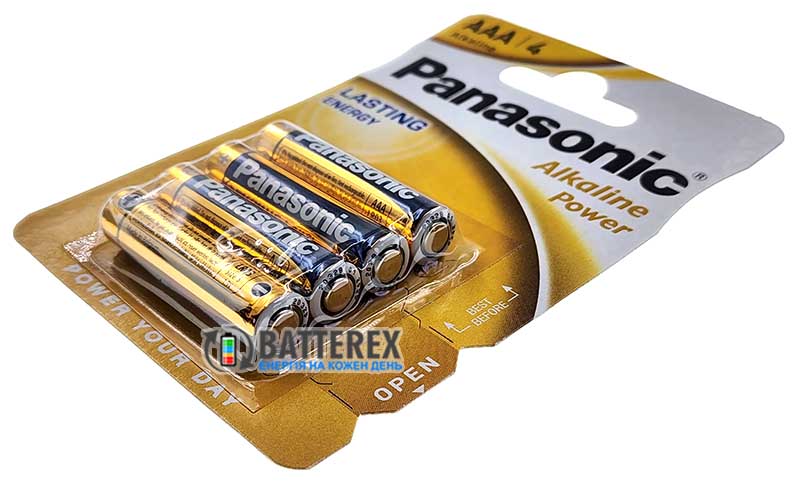 Батарейки лужні ААА Alkaline LR03 Panasonic Power 1.5V