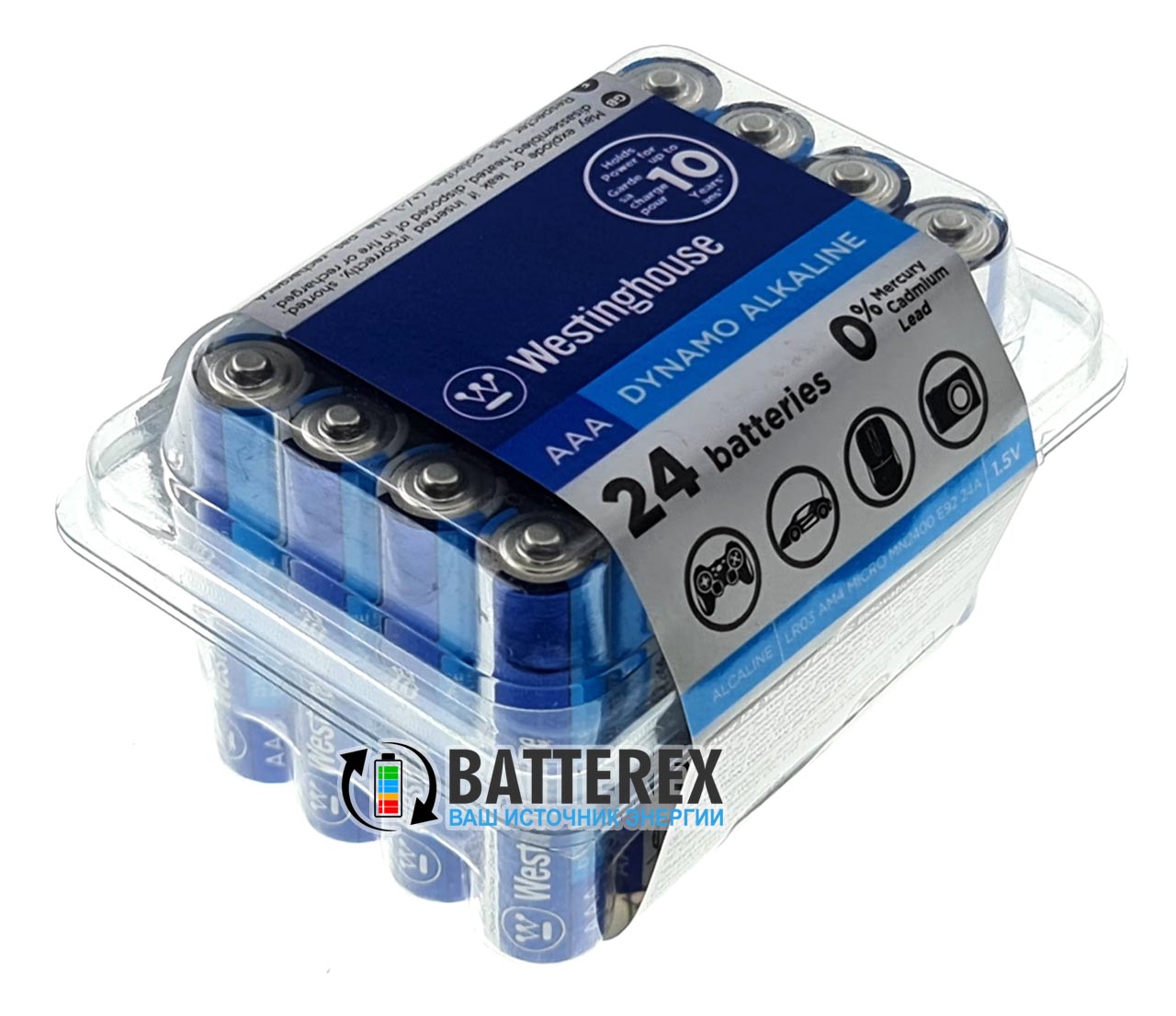 AAA Westinghouse Dynamo Alkaline упаковка 24 шт