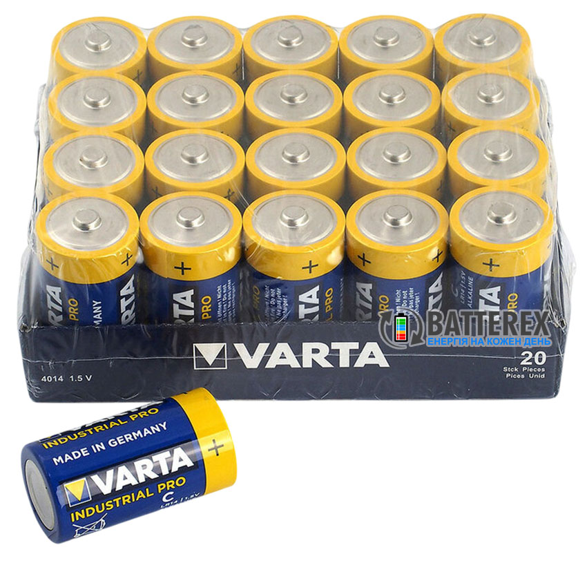 Батарейки C LR14 Varta Industrial Pro Alkaline