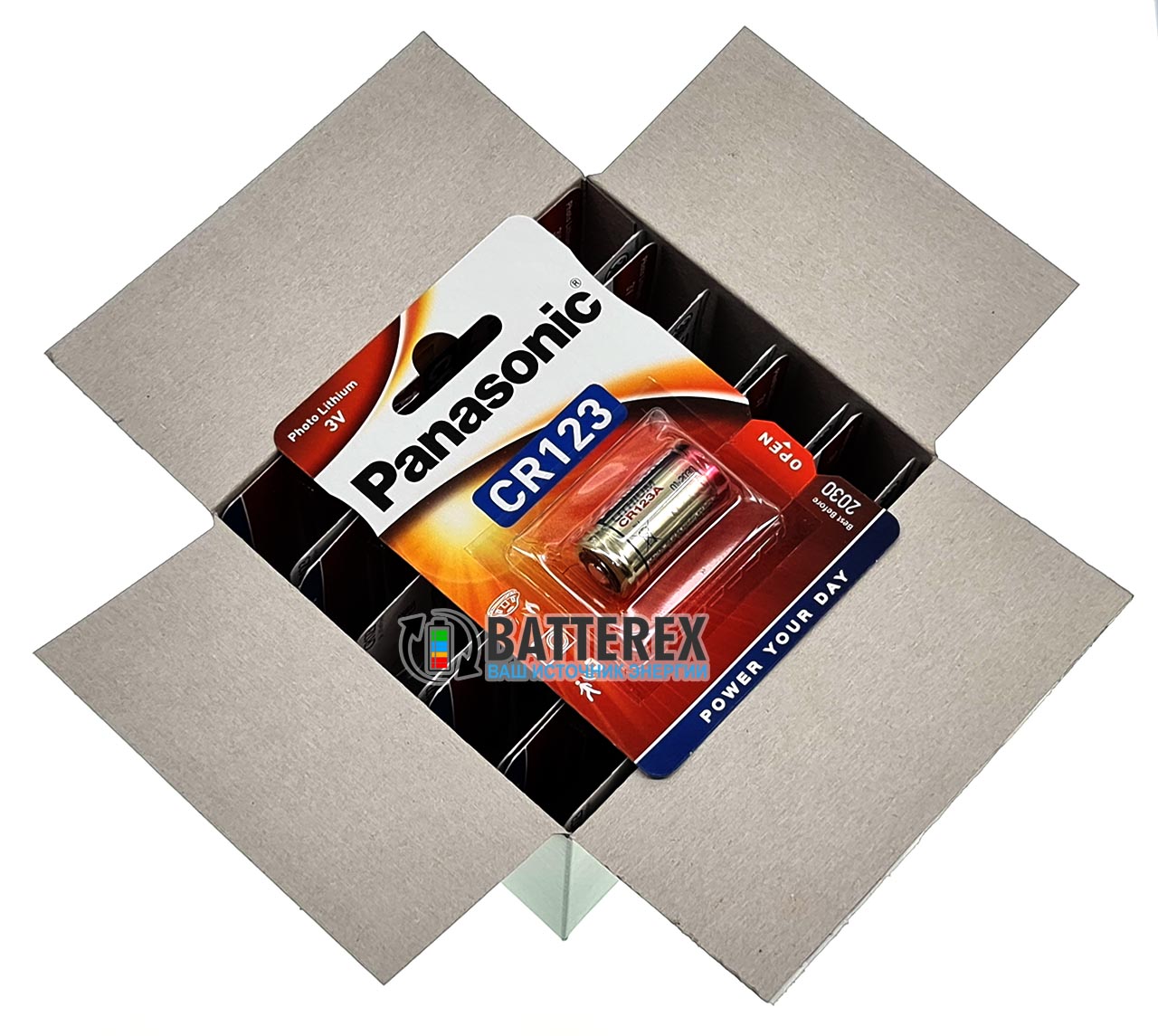 Батарейка CR123A Panasonic Lithium Power 3V