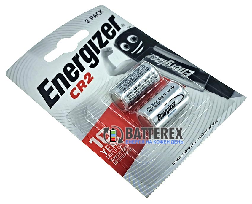 Батарейки литиевыя CR2 Energizer Lithium 3V, упаковка 2 шт