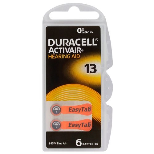 Батарейки слуховые Duracell Activair 13 PR48