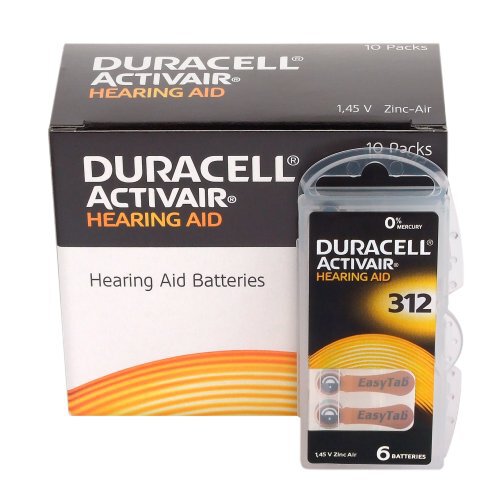 Батарейки Duracell Activair 312 PR41 для слухового апарату