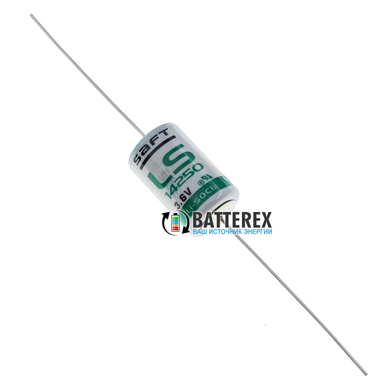 Батарейка літієва SAFT LS 14250 1/2AA CNA 3.6V LiSOCl2 із виводами під пайку
