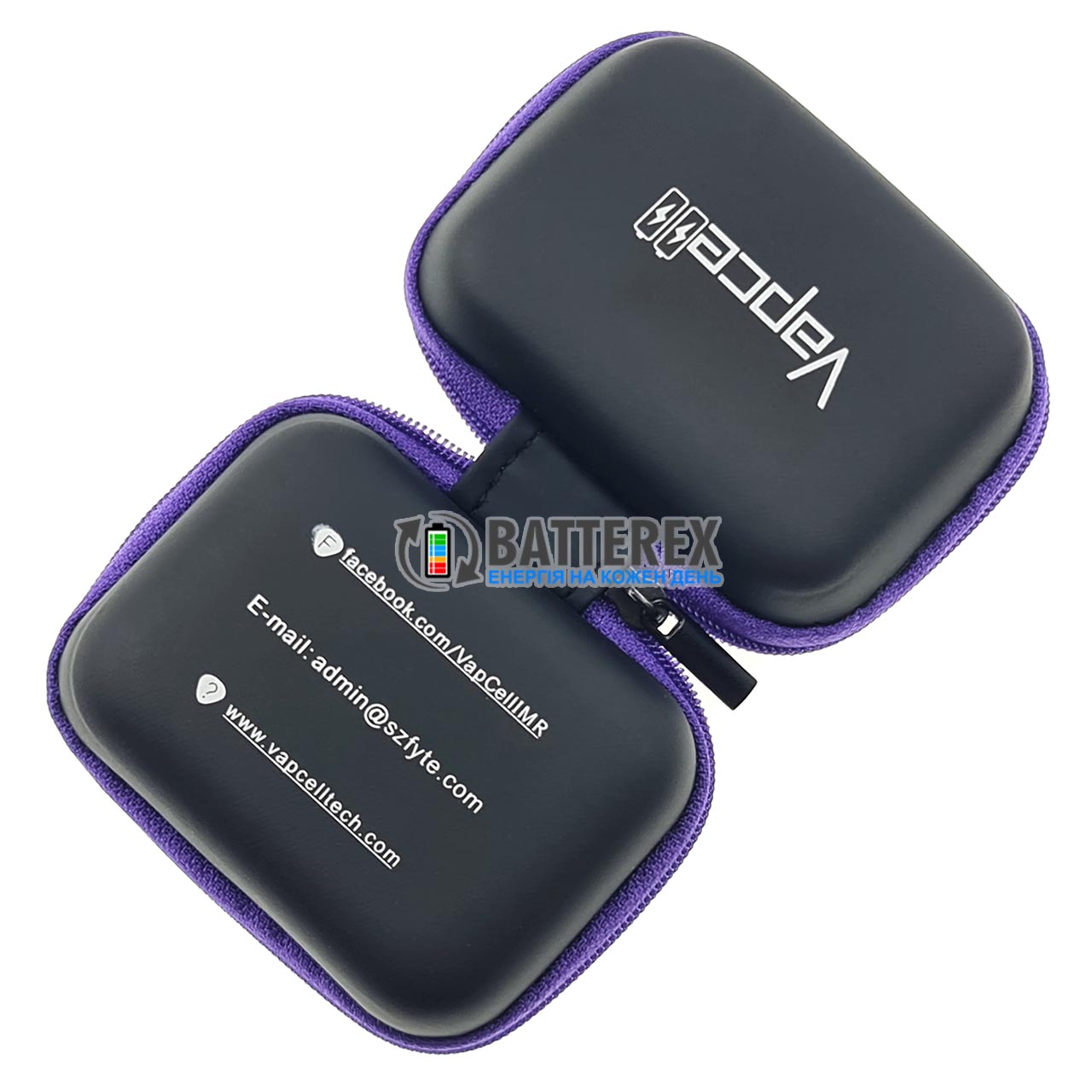 Vapcell Zipper Case VPC-02 black-purple  - чохол-кейс на застібці