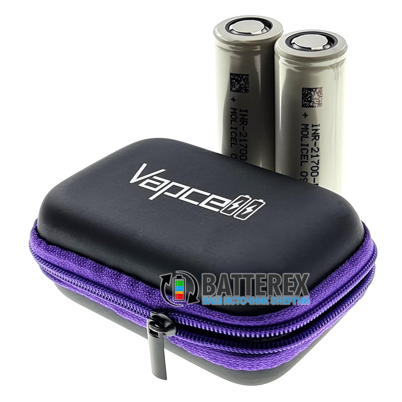 Чехол Vapcell на змейке для аккумуляторов 21700 Чехол Vapcell на змейке для аккумуляторов 21700