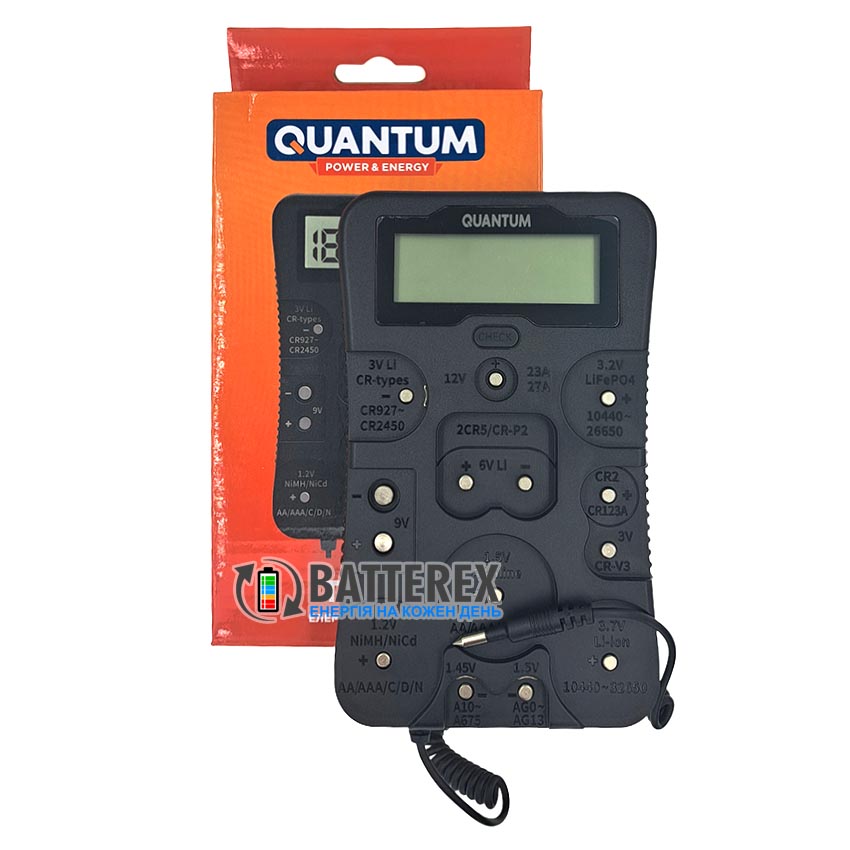 Тестер аккумуляторов и батареек Quantum LCD Battery Tester QM-BT5U101