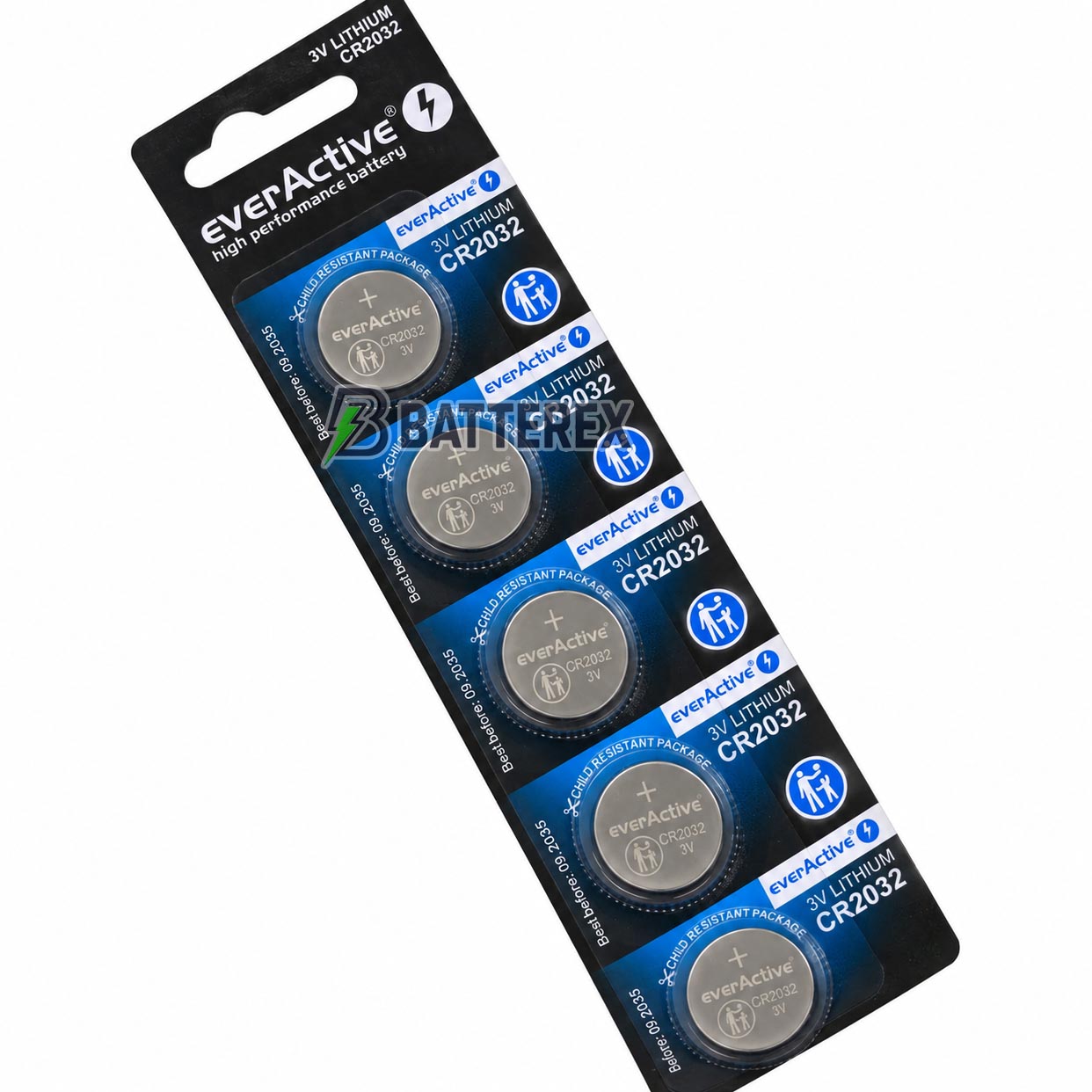 CR2032 Everactive Lithium Battery 3V картонний блістер 5 шт.