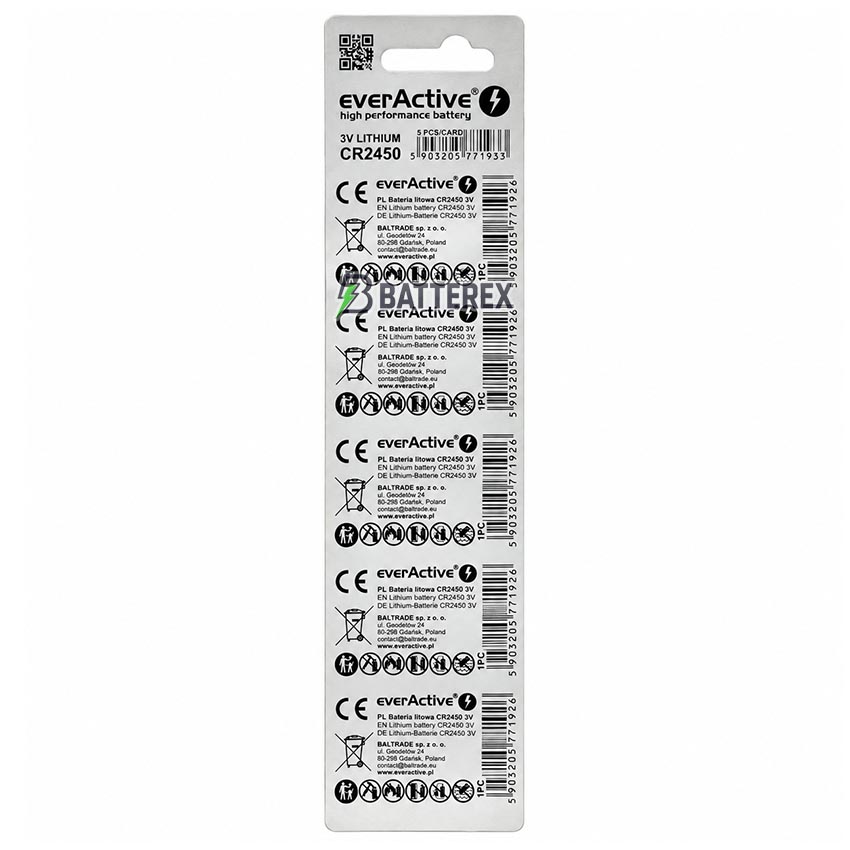 CR2450 Everactive Lithium Battery 3V CR2450 Everactive Lithium Battery 3V