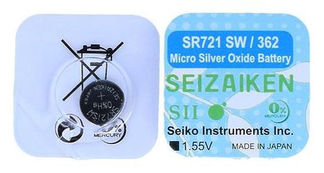 Батарейка для годинників 362 SR721SW Seizaiken Silver Oxide 1.55V
