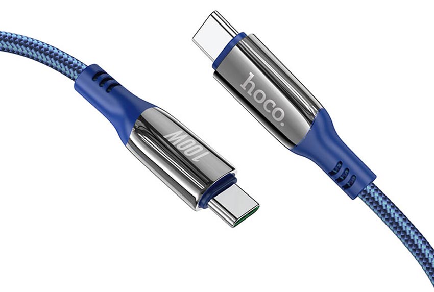 Кабель с индикацией мощности заряда HOCO S51 Type-C to Type-C 100W