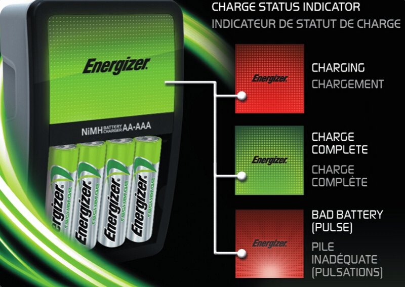Energizer MAXI Charger + 4 AA Energizer 2000mah - фірмовий набір зарядний пристрій + 4 акумулятори АА