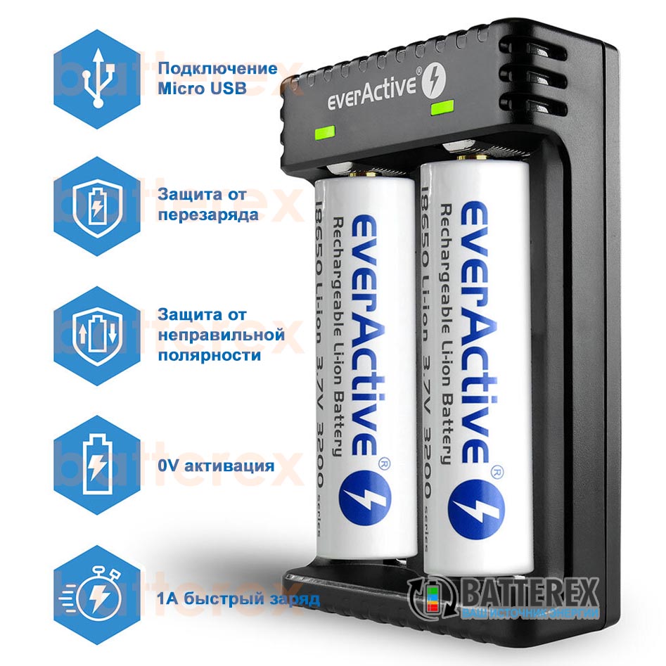 Зарядний пристрій EverActive LC200