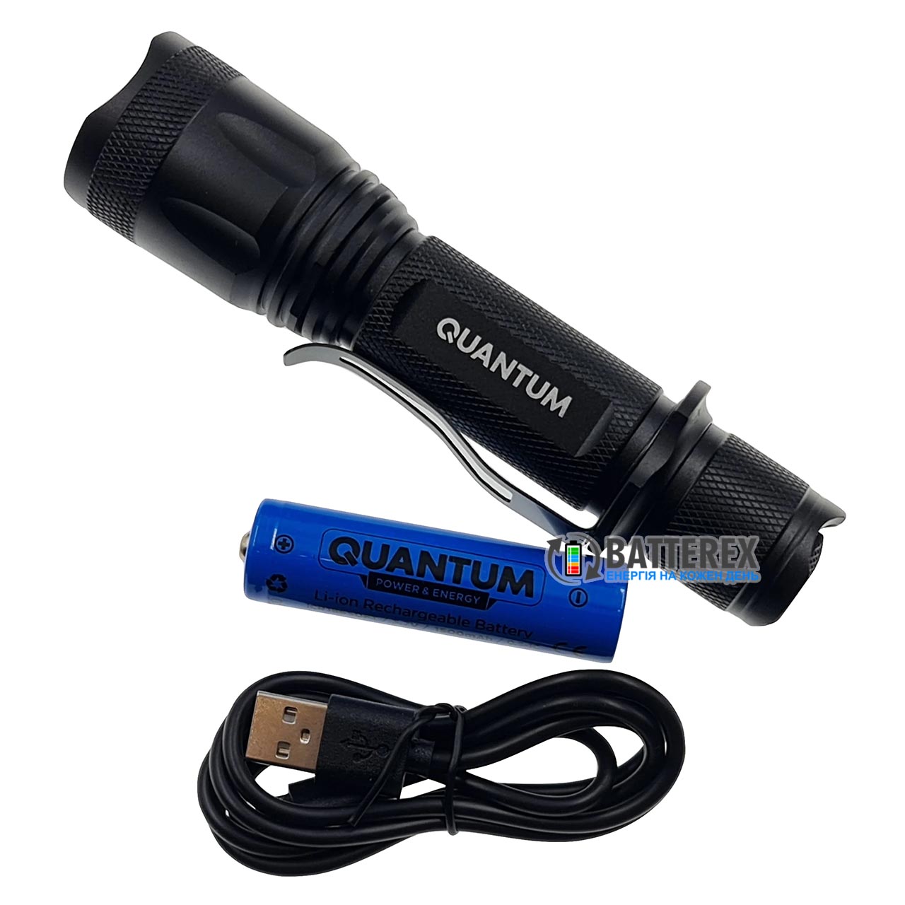 Фонарь ручной QUANTUM Techno 10W 700lm + 18650