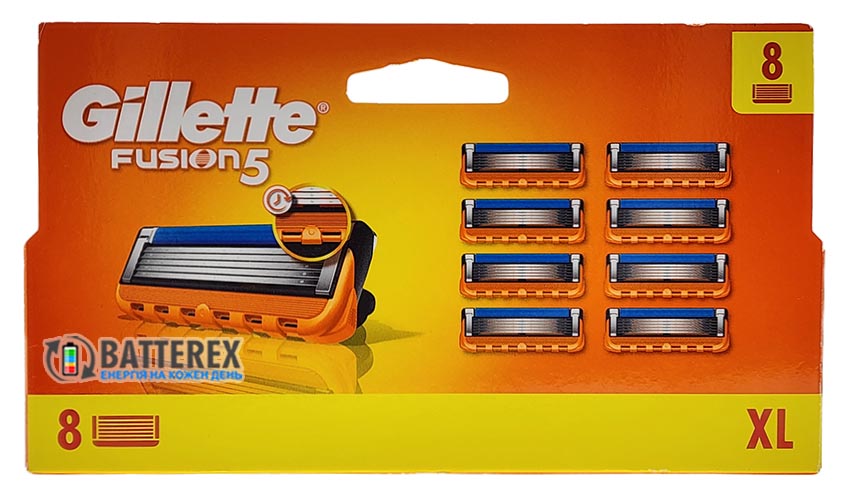 Кассеты лезвия Gillette Fusion5 упаковка на 8 шт