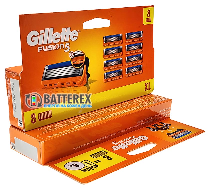 Кассеты Gillette Fusion5, новая картонная упаковка на 8 шт.