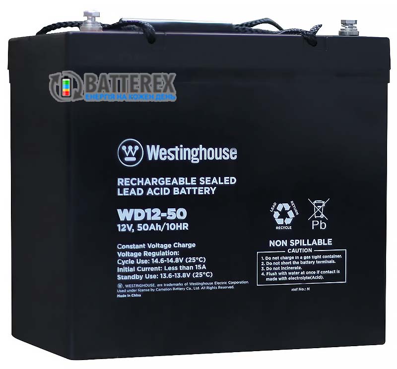 Акумулятор Westinghouse Deep Cycle 12V 50Ah Terminal T14