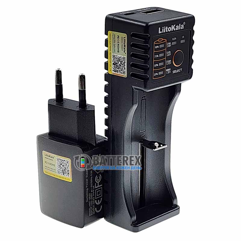 LiitoKala Lii-100 + USB адаптер Liitokala 5V 2A