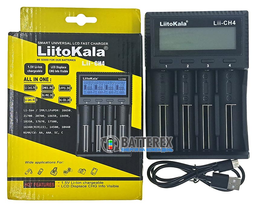 зарядка LiitoKala Lii-CH4 зарядка LiitoKala Lii-CH4