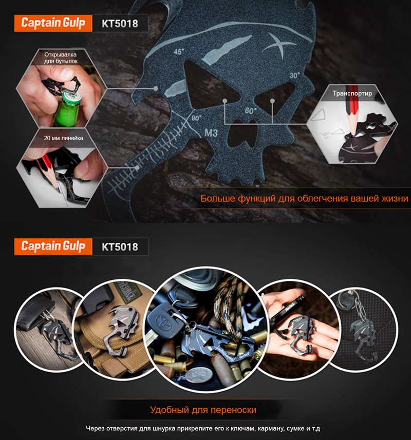Купить брелок мультитул NexTool Captain Gulp KT5018
