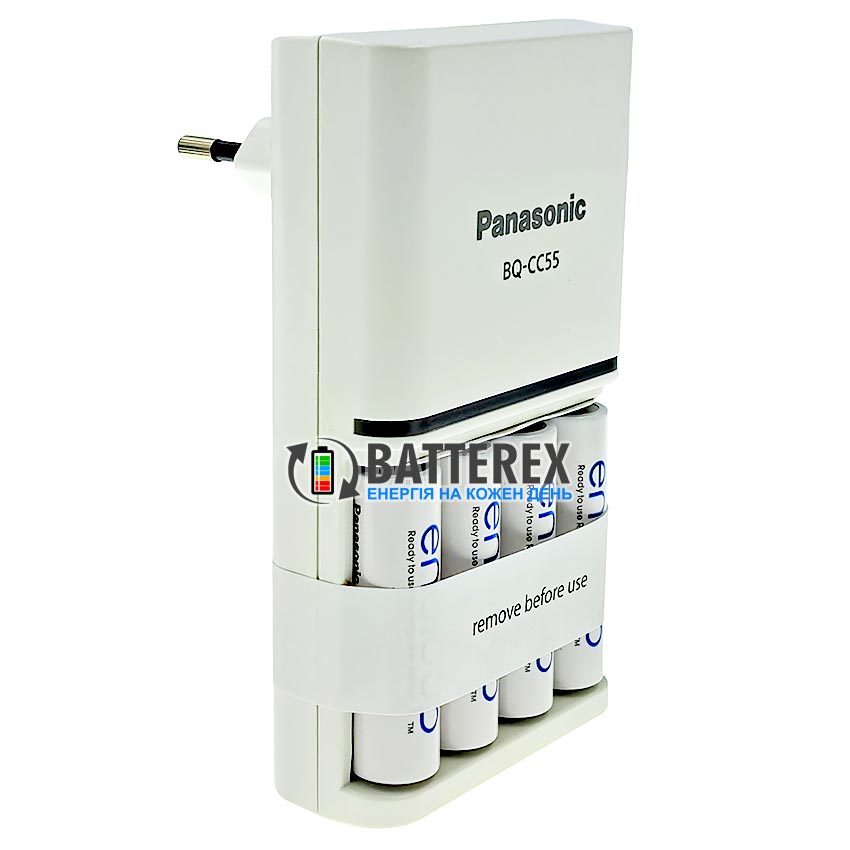 Panasonic Eneloop BQ-CC55 SmartPlus Charger Kit K-KJ55MCD40E 4xAA Eneloop 2000mah