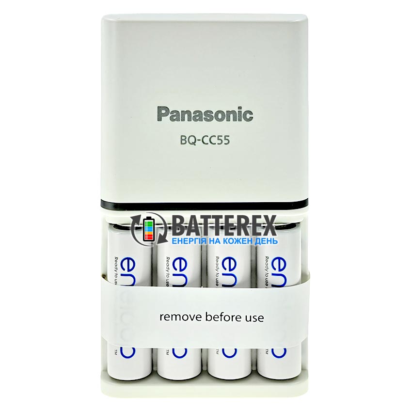 зарядний пристрій Panasonic Eneloop BQ-CC55E + 4 акумулятори AA Panasonic Eneloop 2000mah BK-3MCDE