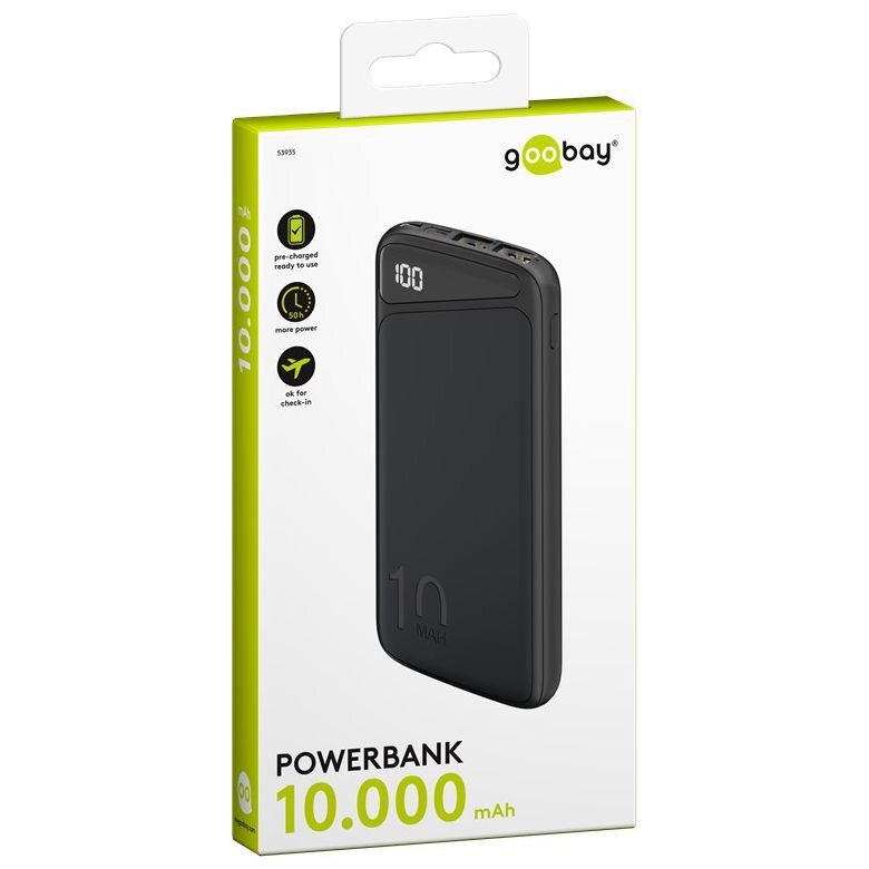 Повербанк Goobay 10000mAh 10.5W на 2 порта USB
