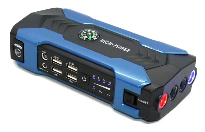 Повербанк с пусковым устройством для автомобиля HQ-Tech High-Power 28000mAh Blue