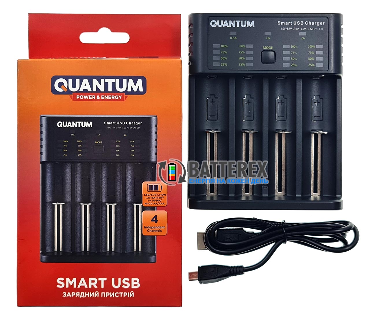 Универсальное зарядное устройство Quantum QM-BC4040